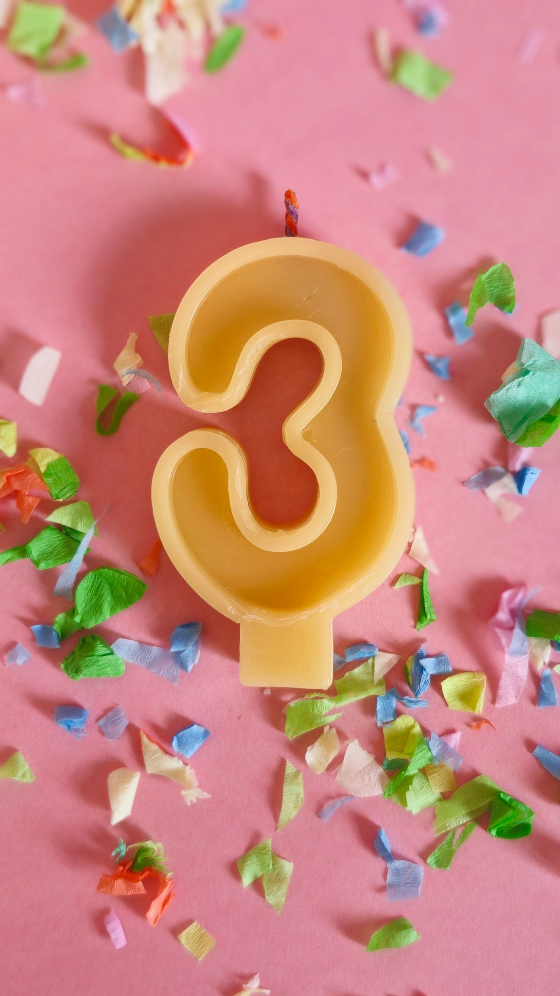 Beeswax Birthday Number Candle - unscented πβ¨