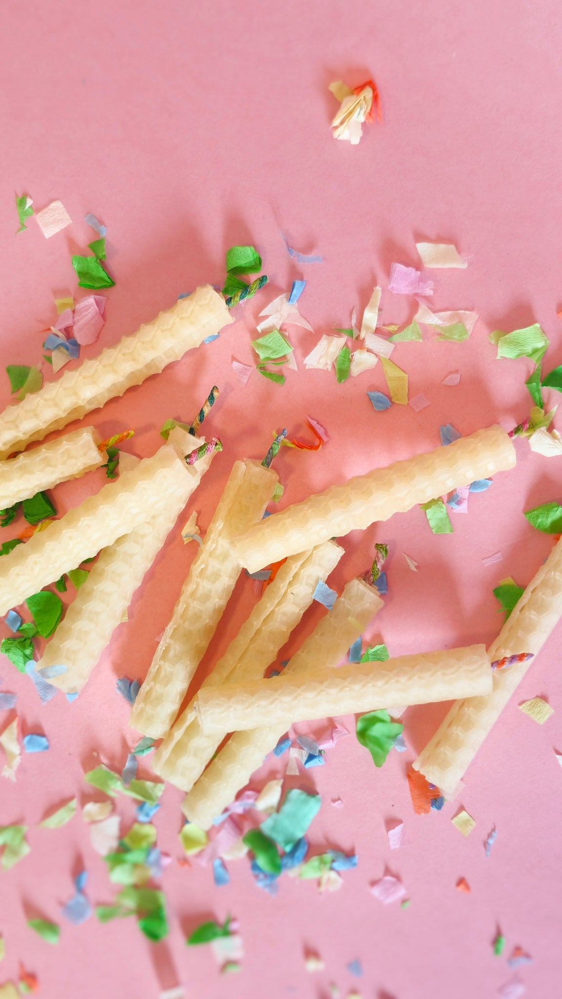 Beeswax Birthday Candles – Pack of 10 🎂✨