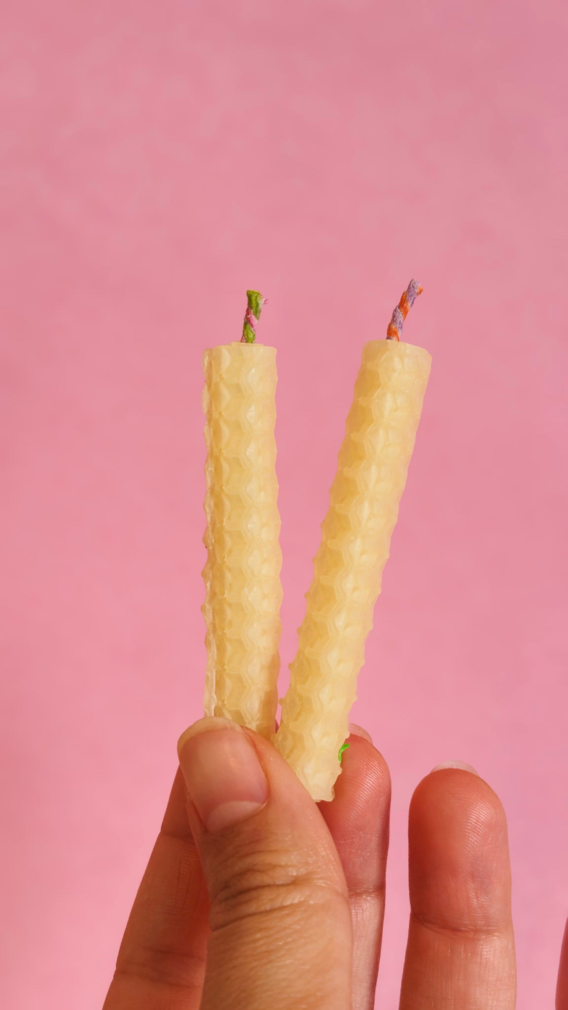 Beeswax Birthday Candles – Pack of 10 🎂✨