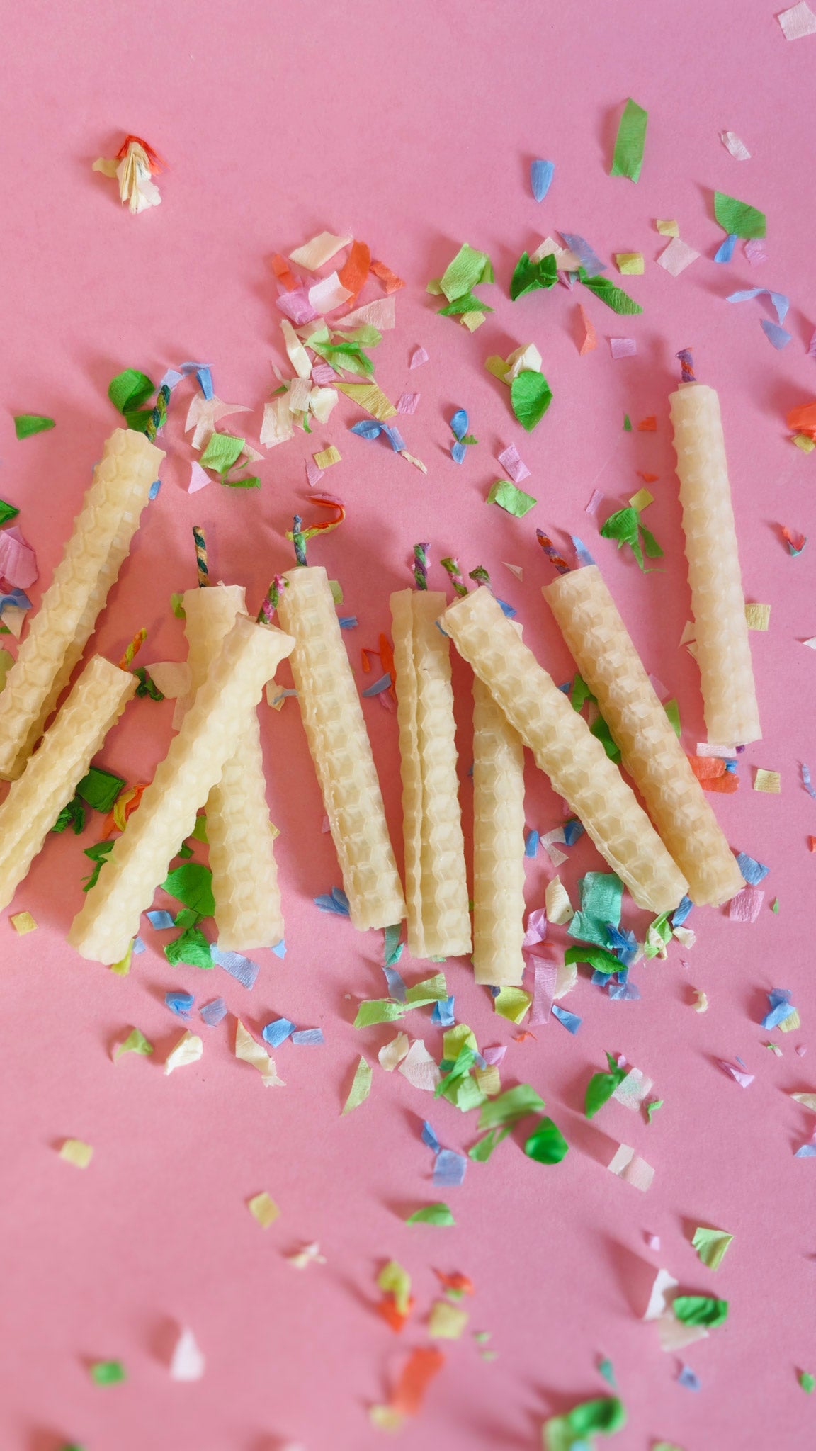 Beeswax Birthday Candles – Pack of 10 🎂✨
