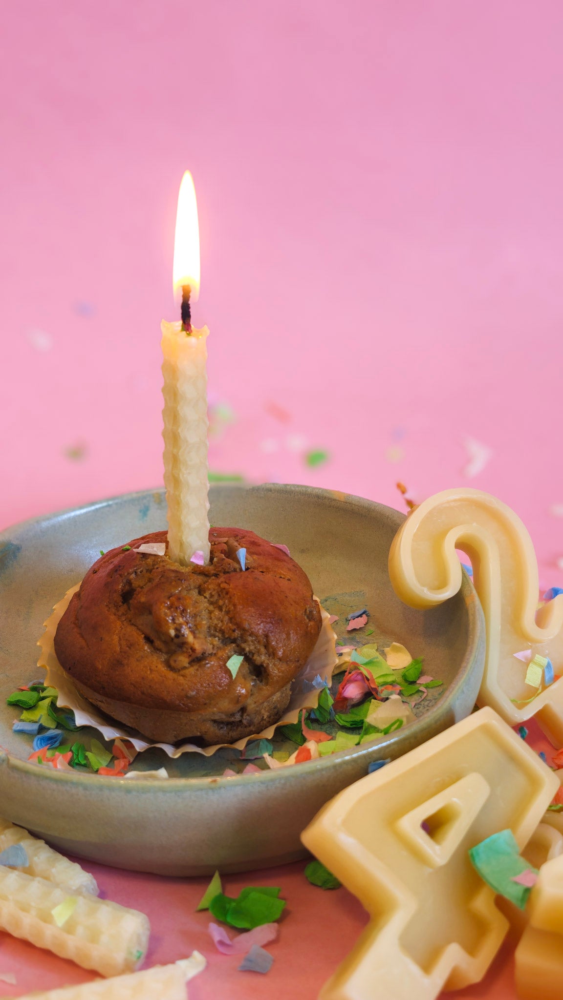 Beeswax Birthday Candles – Pack of 10 🎂✨
