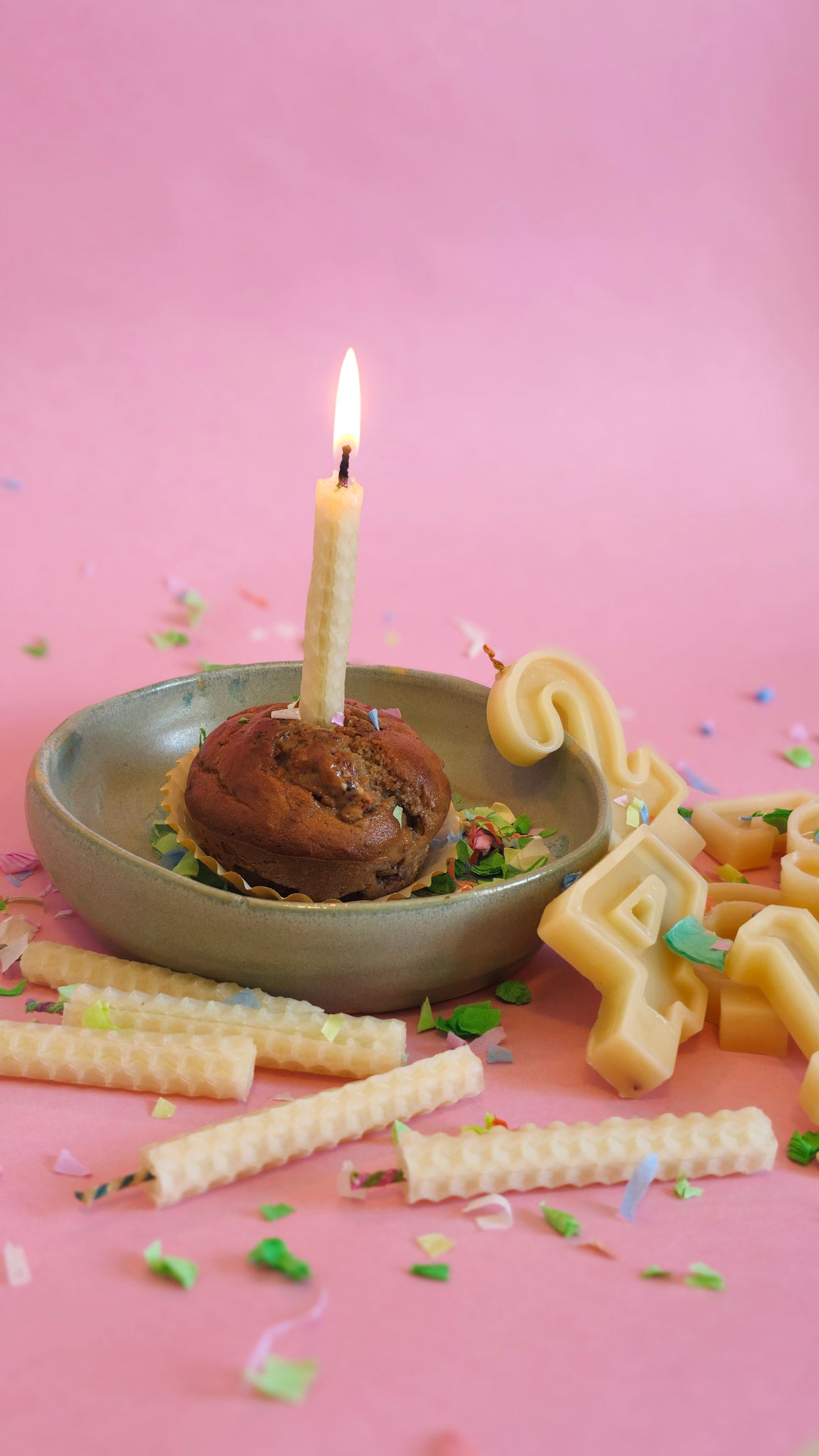 Beeswax Birthday Candles – Pack of 10 🎂✨