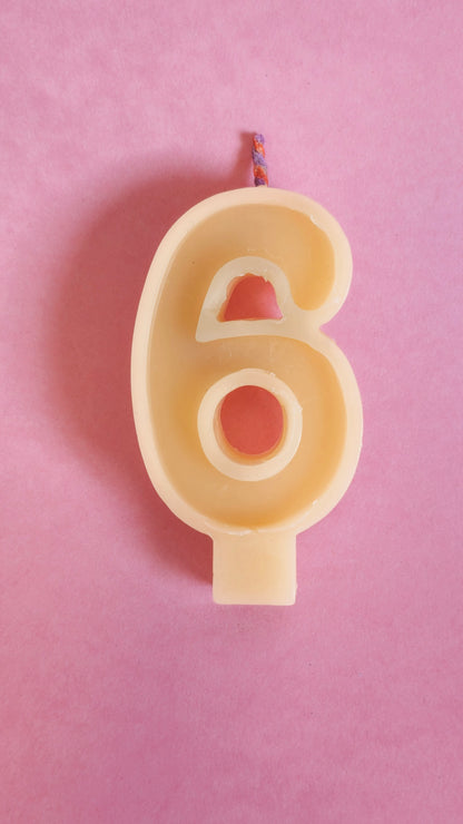 Beeswax Birthday Number Candle - unscented 🎂✨