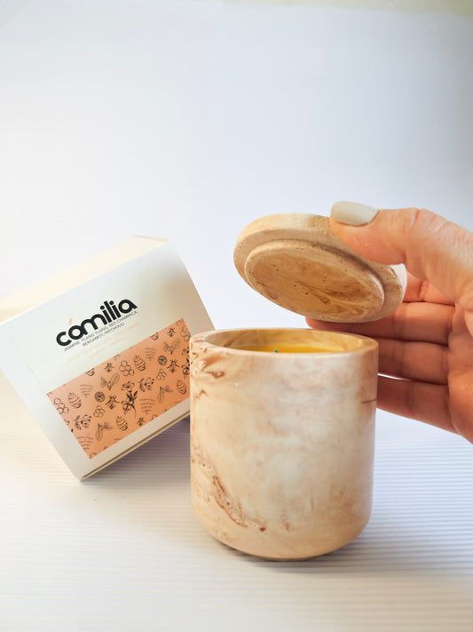 small camilia candle