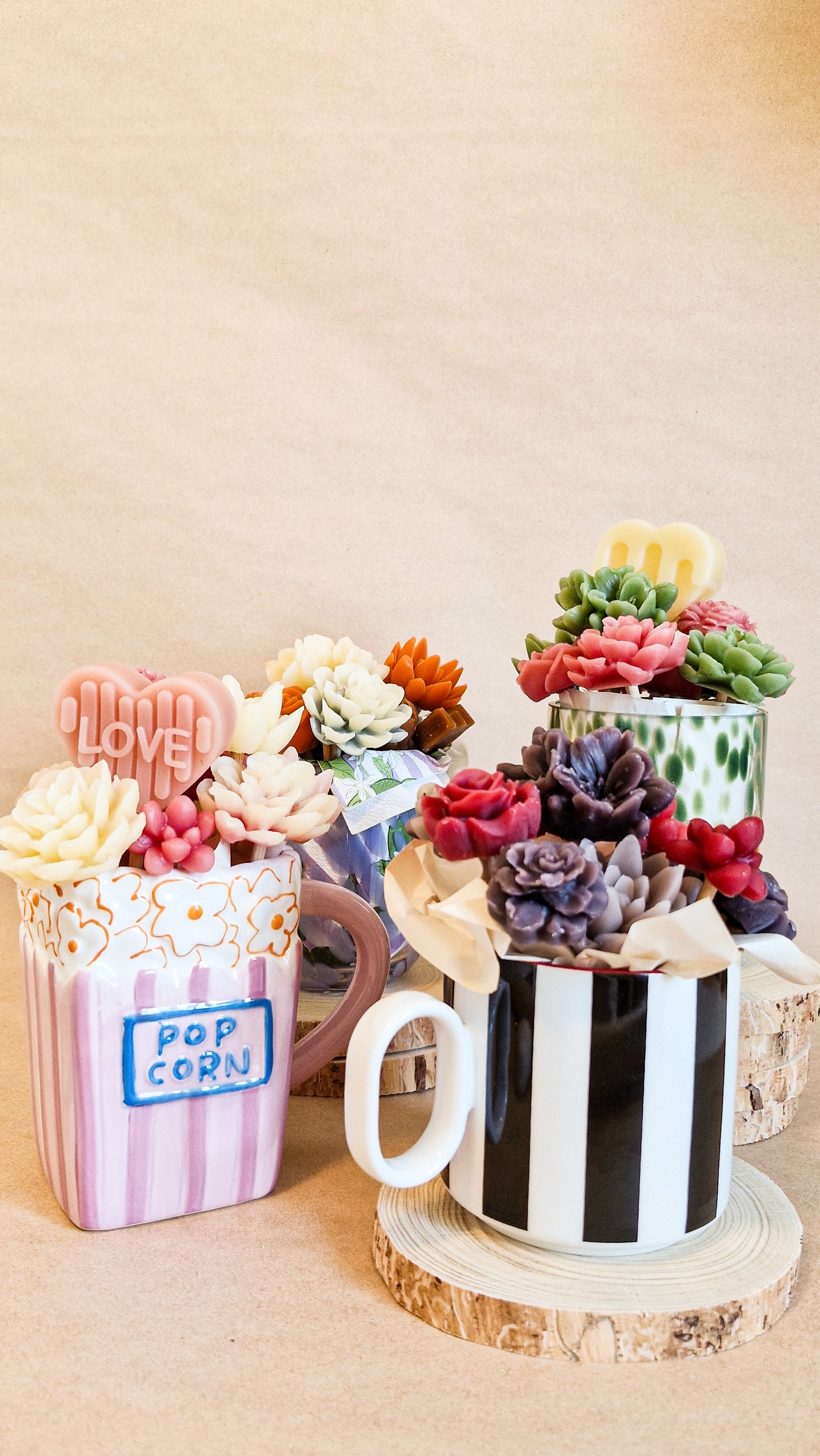 Bloom & Sip - Floral Candle Bouquet in a Mug