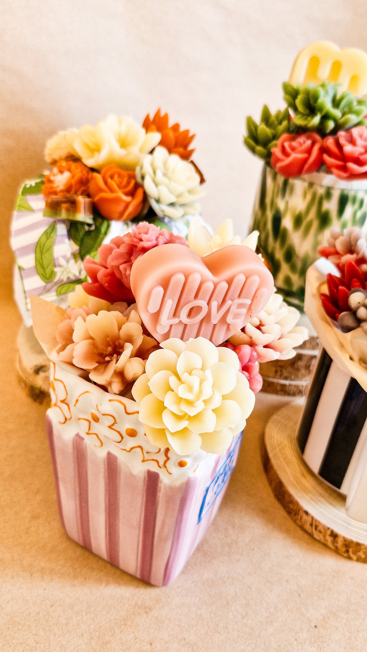 Bloom & Sip - Floral Candle Bouquet in a Mug