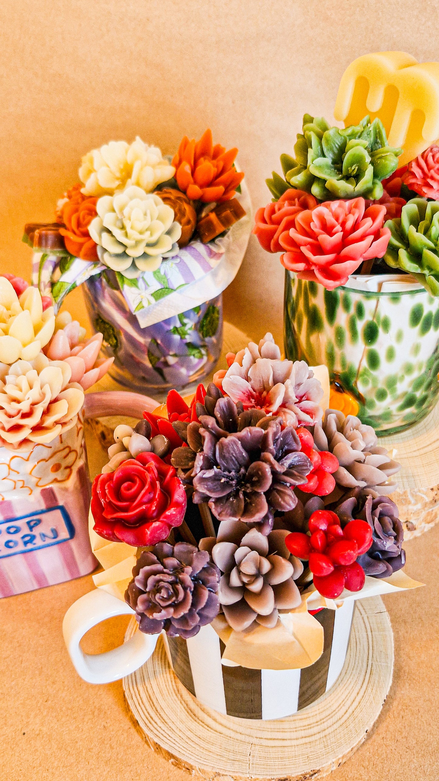 Bloom & Sip - Floral Candle Bouquet in a Mug