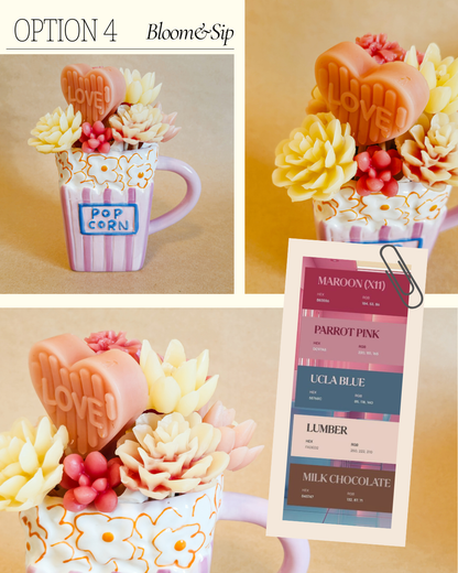 Bloom & Sip - Floral Candle Bouquet in a Mug