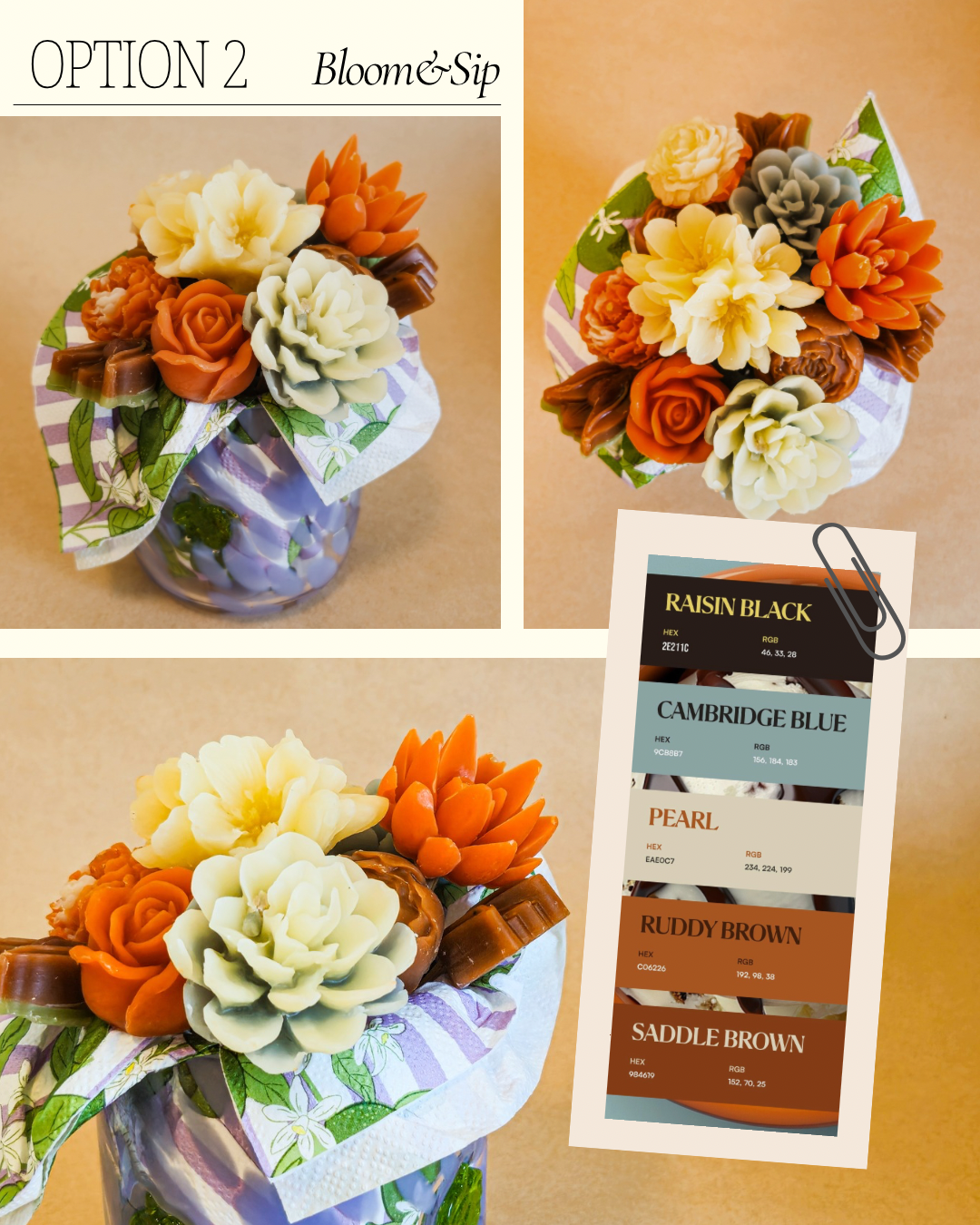 Bloom & Sip - Floral Candle Bouquet in a Mug