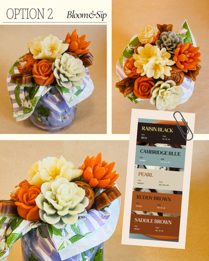 Bloom & Sip - Floral Candle Bouquet in a Mug