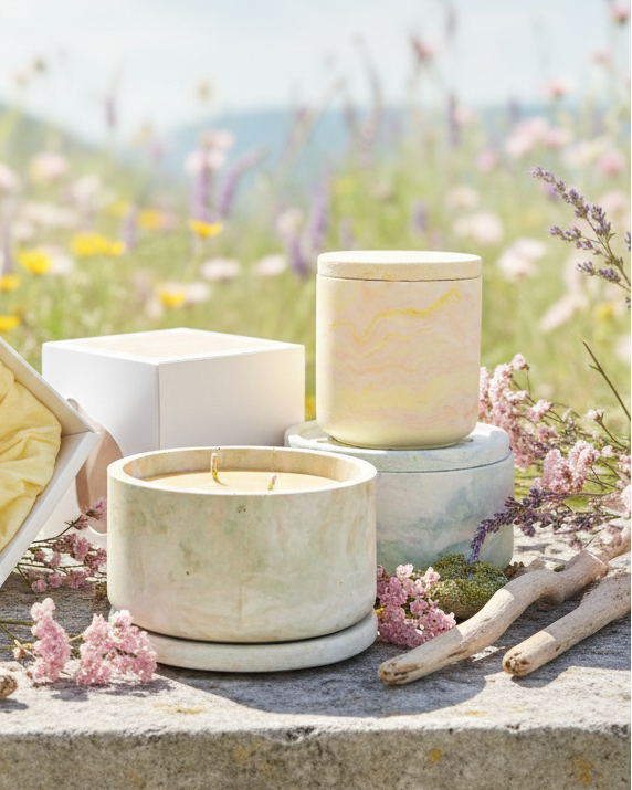 Nur Natural scented Candles in nature